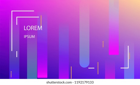 Colorful Background with Simple Geometric Shape. Holographic Colour Gradient. Modern Abstract Background. Vector Illustration.