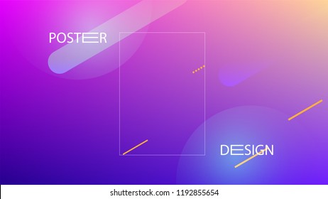 Colorful Background with Simple Geometric Shape. Holographic Colour Gradient. Cool Abstract Background. Vector Illustration.