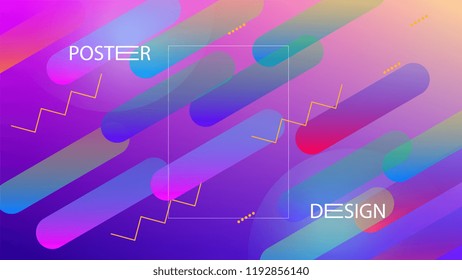 Colorful Background with Simple Geometric Shape. Holographic Colour Gradient. Modern Abstract Background. Vector Illustration.