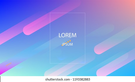 Colorful Background with Simple Geometric Shape. Holographic Colour Gradient. Cool Abstract Background. Template for Banner, Poster or Flyer Design. Vector Illustration.