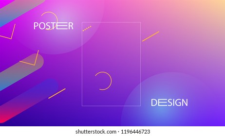 Colorful Background with Simple Geometric Shape. Holographic Colour Gradient. Modern Abstract Background. Vector Illustration.
