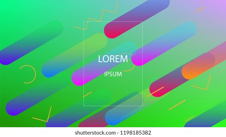Colorful Background with Simple Geometric Shape. Holographic Colour Gradient. Modern Abstract Background. Vector Illustration.