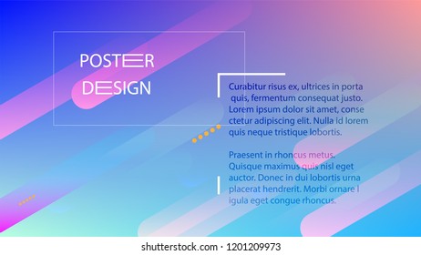 Colorful Background with Simple Geometric Shape. Holographic Colour Gradient. Trendy Abstract Background. Vector Illustration.