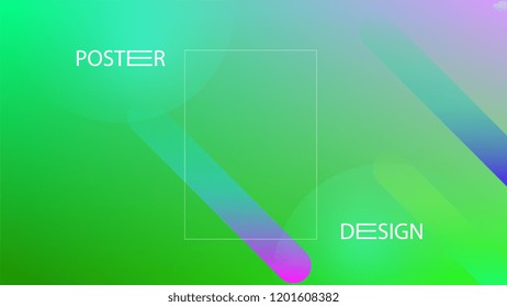 Colorful Background with Simple Geometric Shape. Holographic Colour Gradient. Cool Abstract Background. Vector Illustration.