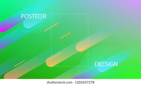 Colorful Background with Simple Geometric Shape. Holographic Colour Gradient. Cool Abstract Background. Template for Banner, Poster or Flyer Design. Vector Illustration.