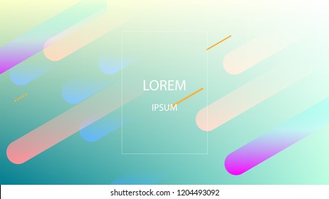 Colorful Background with Simple Geometric Shape. Holographic Colour Gradient. Trendy Abstract Background. Vector Illustration.