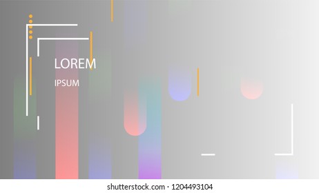 Colorful Background with Simple Geometric Shape. Holographic Colour Gradient. Cool Abstract Background. Vector Illustration.
