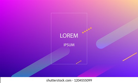Colorful Background with Simple Geometric Shape. Holographic Colour Gradient. Cool Abstract Background. Vector Illustration.
