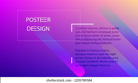 Colorful Background with Simple Geometric Shape. Holographic Colour Gradient. Trendy Abstract Background. Vector Illustration.