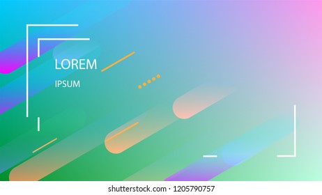 Colorful Background with Simple Geometric Shape. Holographic Colour Gradient. Trendy Abstract Background. Vector Illustration.