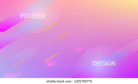Colorful Background with Simple Geometric Shape. Holographic Colour Gradient. Cool Abstract Background. Vector Illustration.