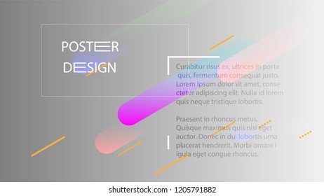 Colorful Background with Simple Geometric Shape. Holographic Colour Gradient. Cool Abstract Background. Vector Illustration.