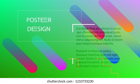 Colorful Background with Simple Geometric Shape. Holographic Colour Gradient. Trendy Abstract Background. Vector Illustration.