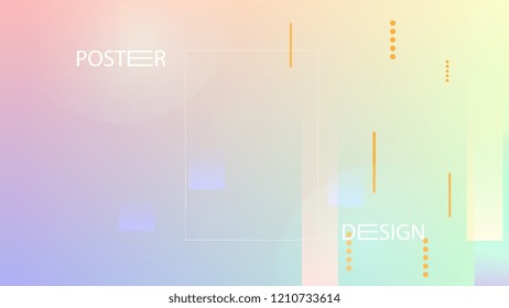 Colorful Background with Simple Geometric Shape. Holographic Colour Gradient. Cool Abstract Background. Template for Banner, Poster or Flyer Design. Vector Illustration.