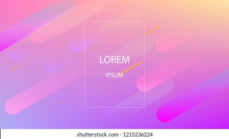 Colorful Background with Simple Geometric Shape. Holographic Colour Gradient. Cool Abstract Background. Vector Illustration.
