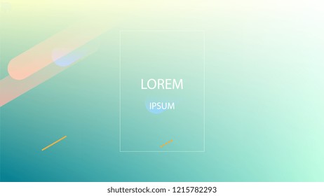Colorful Background with Simple Geometric Shape. Holographic Colour Gradient. Trendy Abstract Background. Vector Illustration.