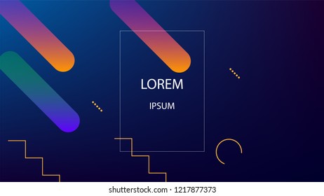 Colorful Background with Simple Geometric Shape. Holographic Colour Gradient. Trendy Abstract Background. Vector Illustration.
