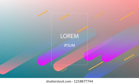 Colorful Background with Simple Geometric Shape. Holographic Colour Gradient. Modern Abstract Background. Vector Illustration.