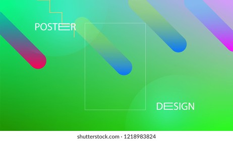 Colorful Background with Simple Geometric Shape. Holographic Colour Gradient. Modern Abstract Background. Vector Illustration.