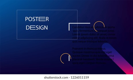 Colorful Background with Simple Geometric Shape. Holographic Colour Gradient. Cool Abstract Background. Template for Banner, Poster or Flyer Design. Vector Illustration.