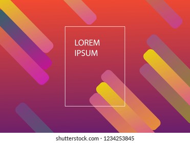 Colorful Background with Simple Geometric Shape. Holographic Colour Gradient. Trendy Abstract Background. Vector Illustration.