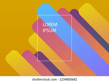 Colorful Background with Simple Geometric Shape. Holographic Colour Gradient. Trendy Abstract Background. Vector Illustration.