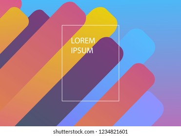 Colorful Background with Simple Geometric Shape. Holographic Colour Gradient. Trendy Abstract Background. Vector Illustration.