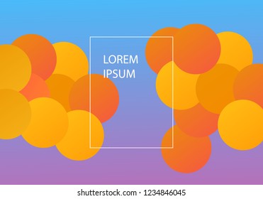 Colorful Background with Simple Geometric Shape. Holographic Colour Gradient. Trendy Abstract Background. Vector Illustration.