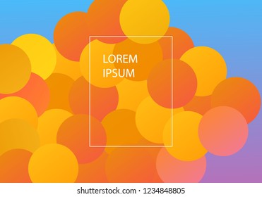 Colorful Background with Simple Geometric Shape. Holographic Colour Gradient. Trendy Abstract Background. Vector Illustration.