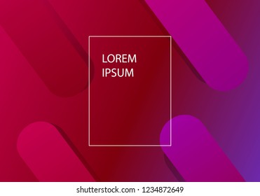 Colorful Background with Simple Geometric Shape. Holographic Colour Gradient. Trendy Abstract Background. Vector Illustration.