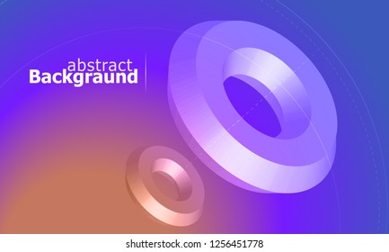 Colorful Background with Simple Geometric Shape. Holographic Colour Gradient. Trendy Abstract Background. Vector Illustration.