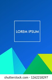 Colorful Background with Simple Geometric Shape. Holographic Colour Gradient. Trendy Abstract Background. Vector Illustration. 