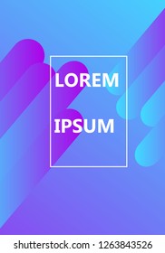 Colorful Background with Simple Geometric Shape. Holographic Colour Gradient. Trendy Abstract Background. Vector Illustration.