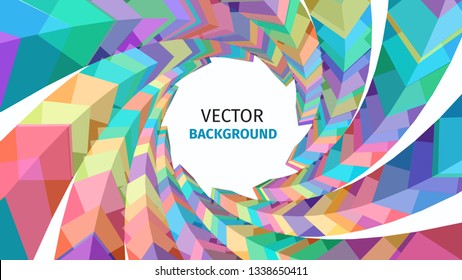 Colorful background with simple geometric shape for design prints, posters, cards, etc. Vector illustration.