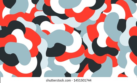 Colorful background of simple shapes in modern style
