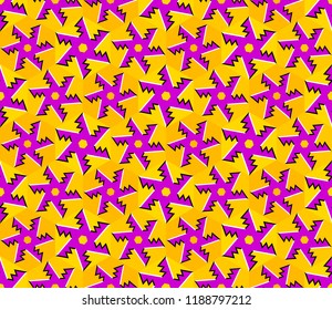 Colorful background with snowflakes in techno style. Spin illusion. Seamless pattern.