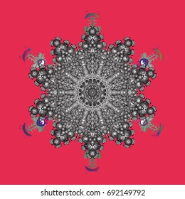 A colorful background with snowflakes. Vector christmas abstract colorful background with cute snowflake. Vector illustration.