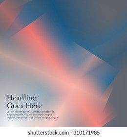 Colorful background with soft gradients and lines. Abstract texture with blurred and geometrical shapes. Stylish desighn element.