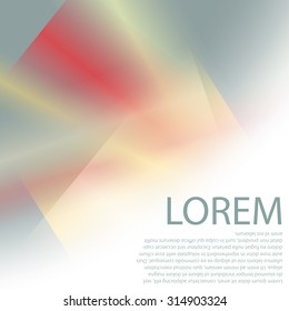Colorful background with soft gradients and lines. Abstract texture with blurred and geometrical shapes. Stylish desighn element.