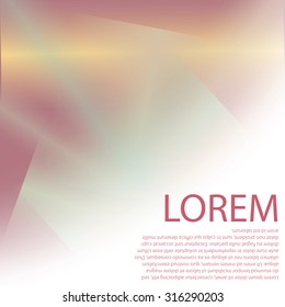 Colorful background with soft gradients and lines. Abstract texture with blurred and geometrical shapes. Stylish desighn element.