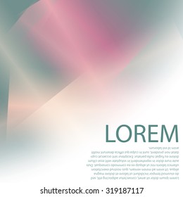 Colorful background with soft gradients and lines. Abstract texture with blurred and geometrical shapes. Stylish desighn element.