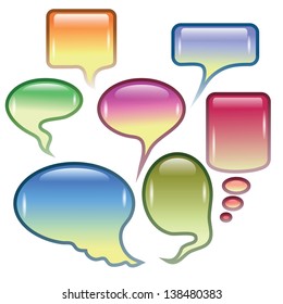 colorful background  with  speech bubbles  for your design