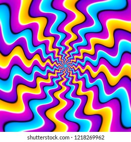 Colorful background. Spin illusion.