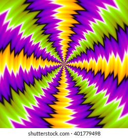 Colorful  background with spin illusion