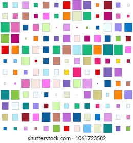 Colorful background of squares for promotional products