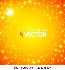 Colorful background with stars and lights Christmas lights.. Vector illustration
