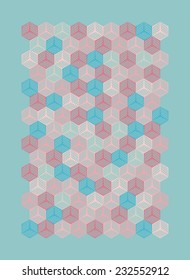 colorful background of striped cubes
