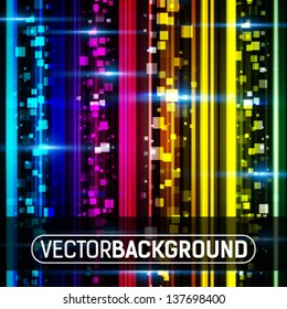 Colorful background with stripes and diced