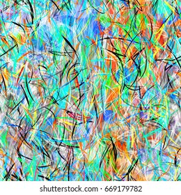 Colorful background with strokes. Seamless texture from fabric, wrapping, home decor. Abstract vector background. Watercolor effect