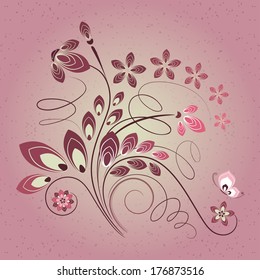 Colorful background with stylization flowers for your design and decor
